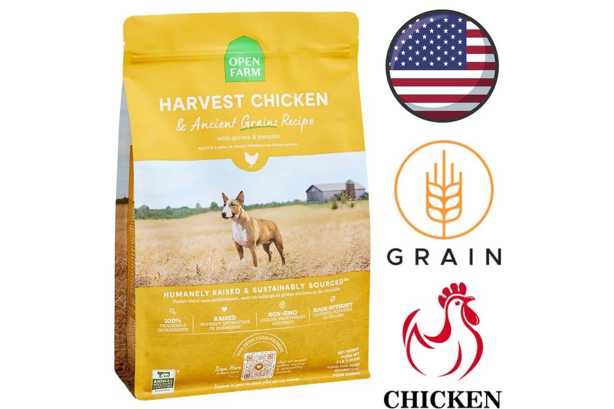 Open Farm - Harvest Chicken & Ancient Grains Dry Dog Food - 4 lb