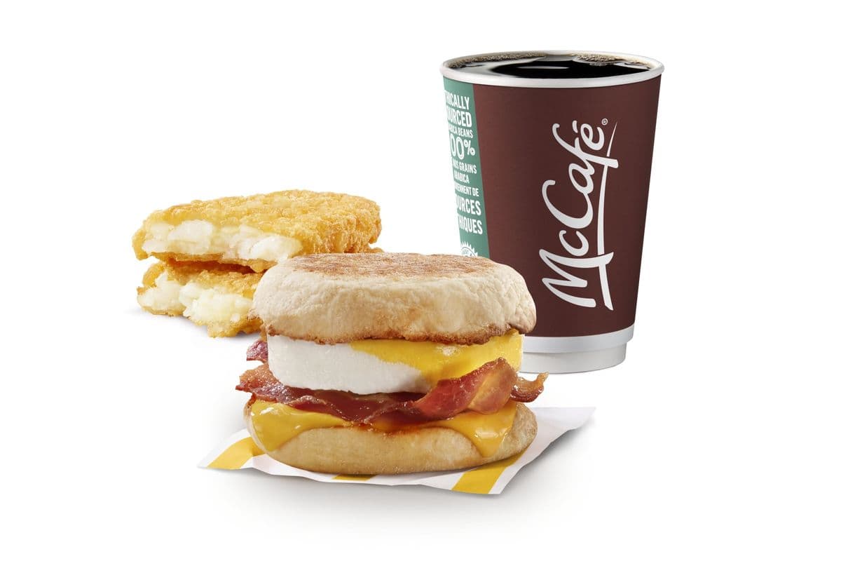 Bacon 'N Egg McMuffin Extra Value Meal [470.0 Cals]