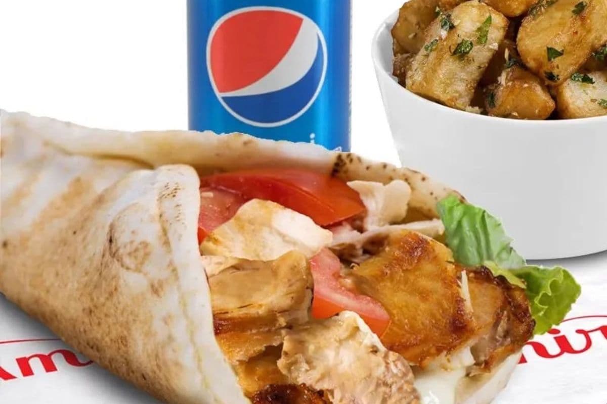 trio deux pitas au poulet