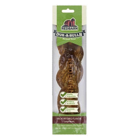Redbarn Dur-A-Bulls Braid Hickory BBQ Flavor, Large 1pc