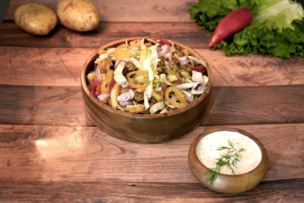 Donair Poutine with Vegetables#21