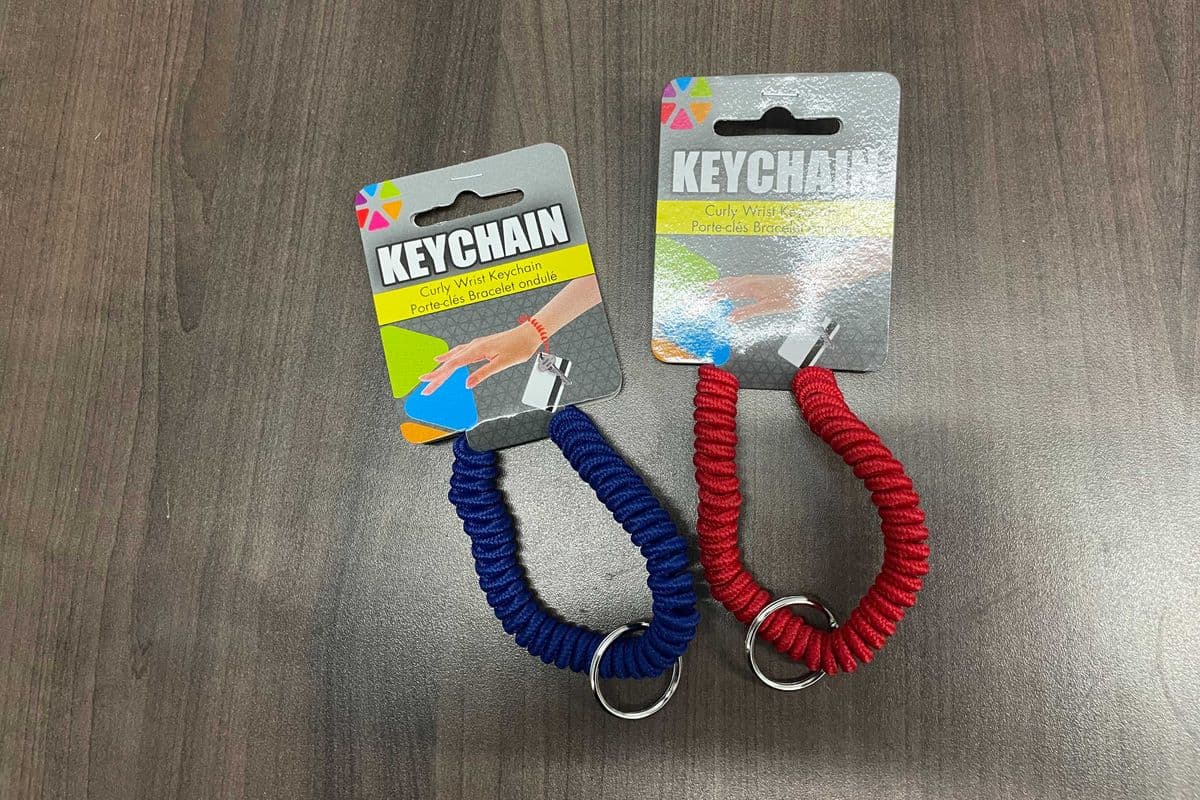 Curly Wrist Keychain 1pc
