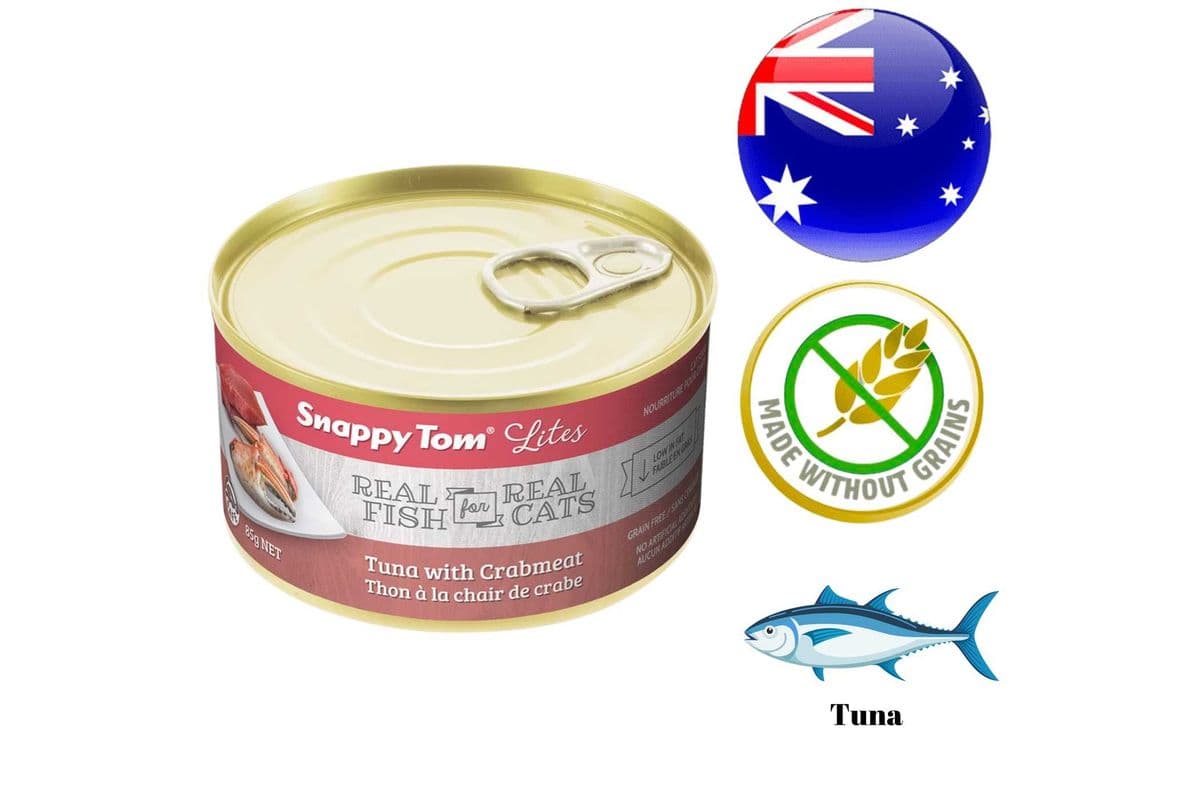 Snappy Tom - Lites Tuna & Crabmeat Canned Cat Food - 3 Oz