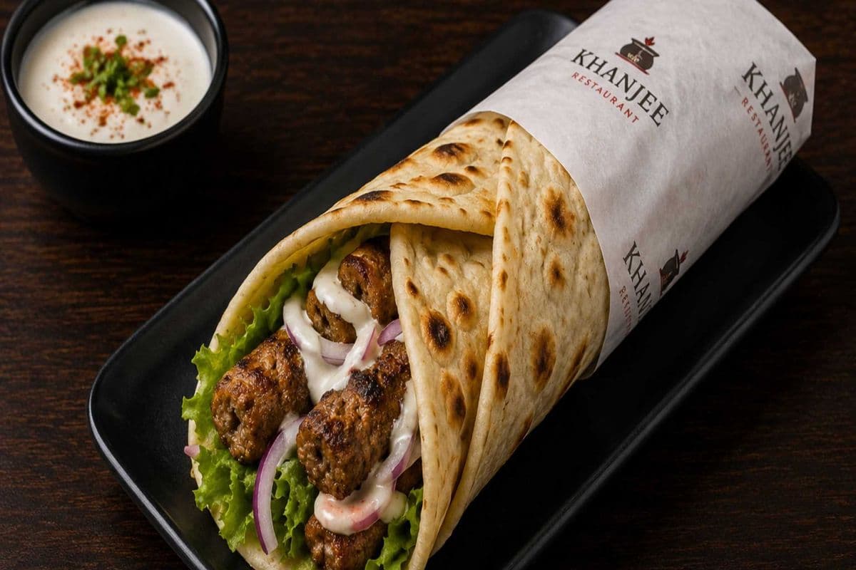 Chicken Malai / Chicken Tikka / Beef Behari kebab Naan Roll