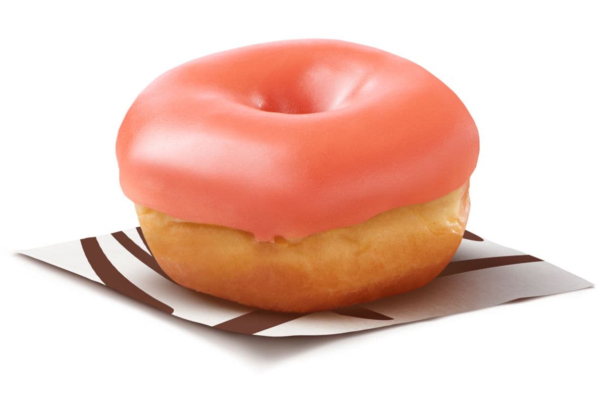 Strawberry Glazed Donut [150.0 Cals]