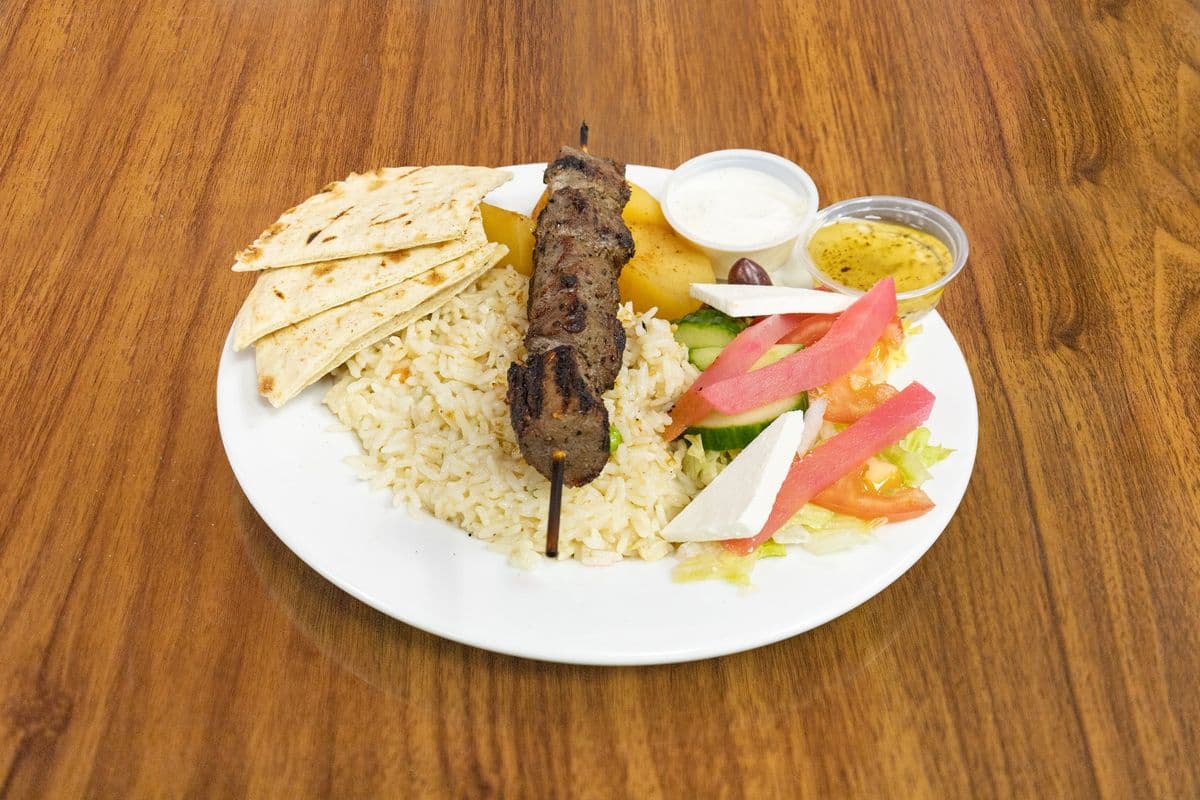 Beef Souvlaki Plate