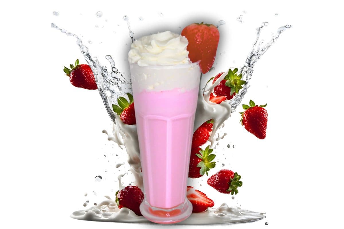 Fraise Lait frappé - Milkshake