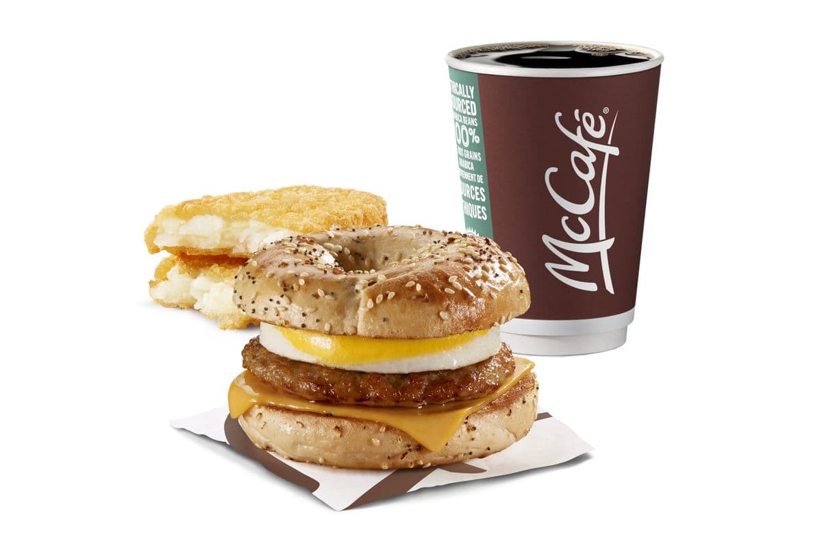 Everything Sausage 'N Egg Bagel Extra Value Meal [770-790 Cals]