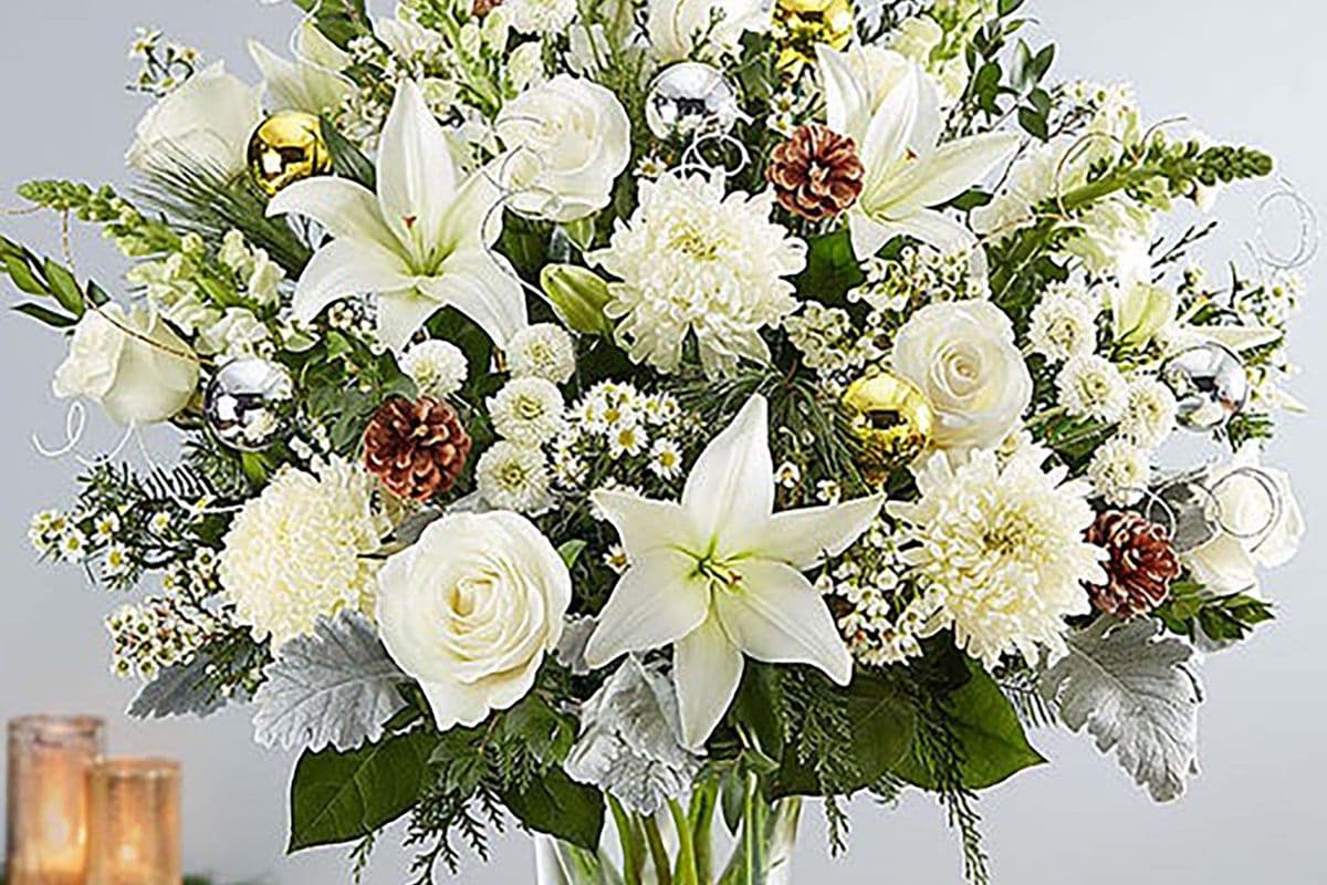 Dazzling Winter Wonderland Flower Arrangement