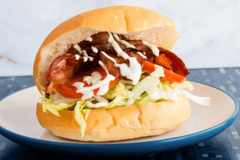 B.L.T on a bun
