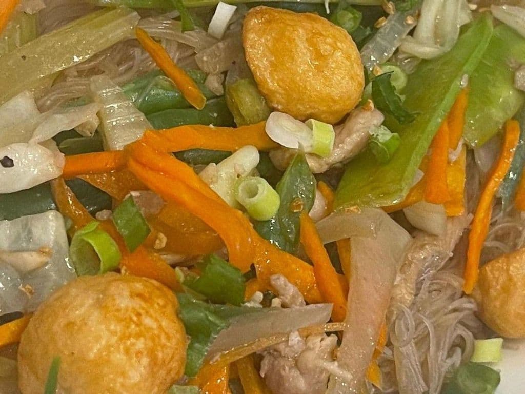 NP. Pancit Bihon with Chicken & Fish balls