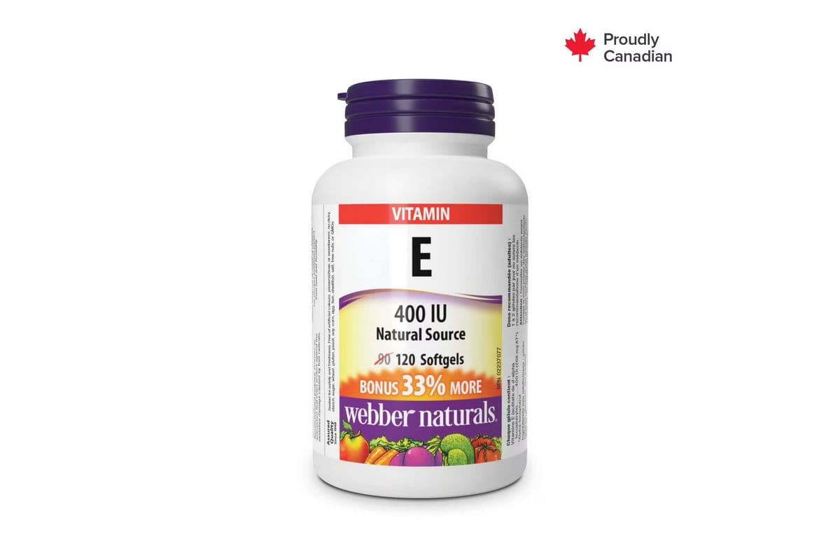 Webber Naturals Vitamin E 400 IU Softgels (120 ct)