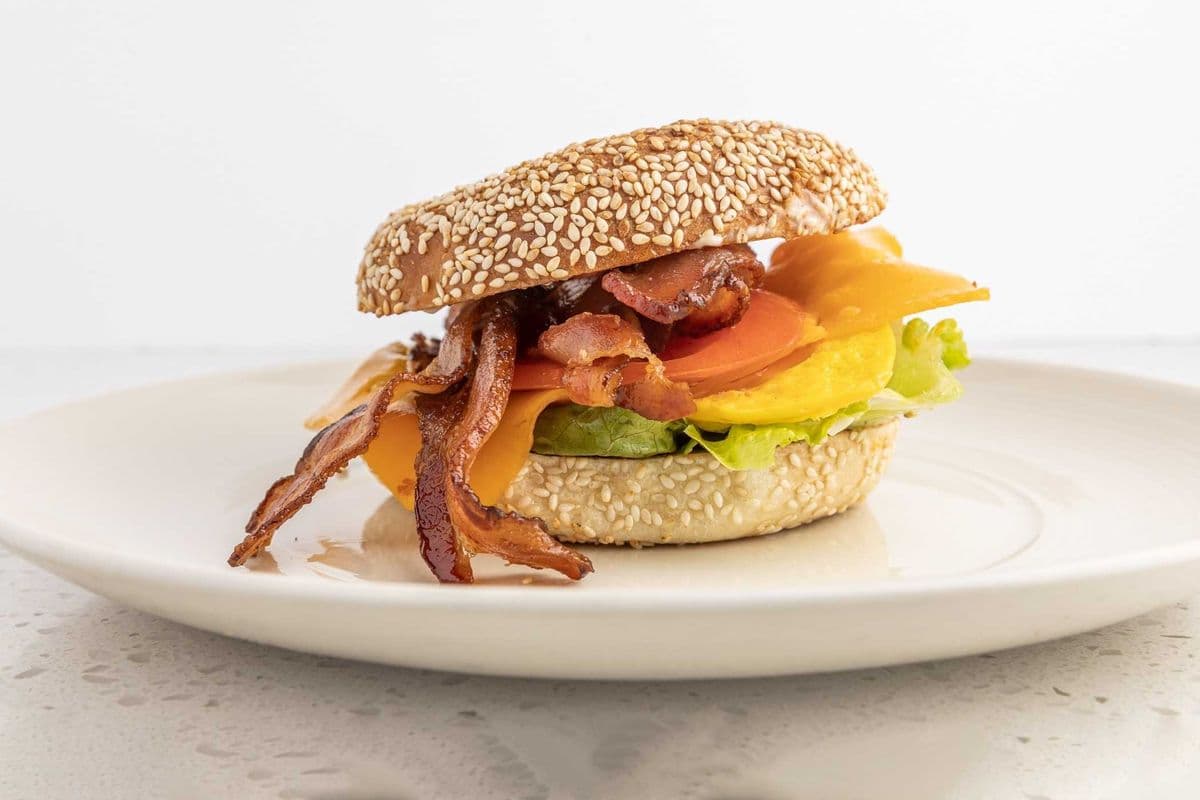 Bacon Sandwich with Cheese and Egg