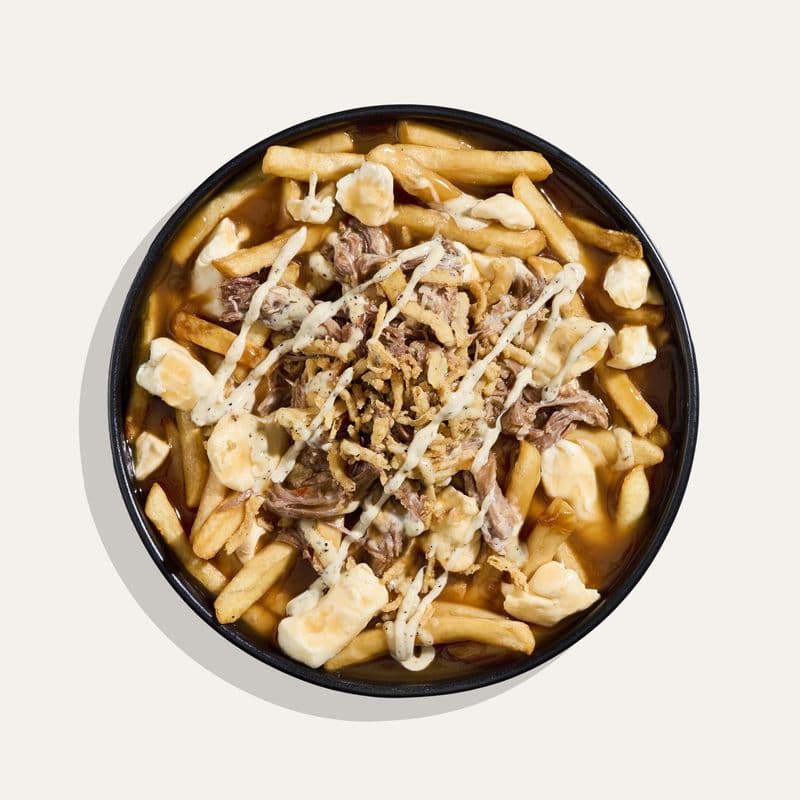 Poutine porchetta effilochée / Pulled porchetta poutine