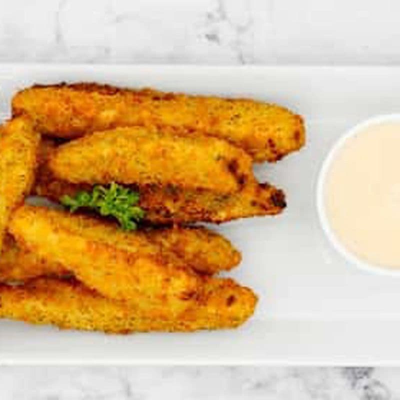 Fried Pickles with Chipotle Lime Crema