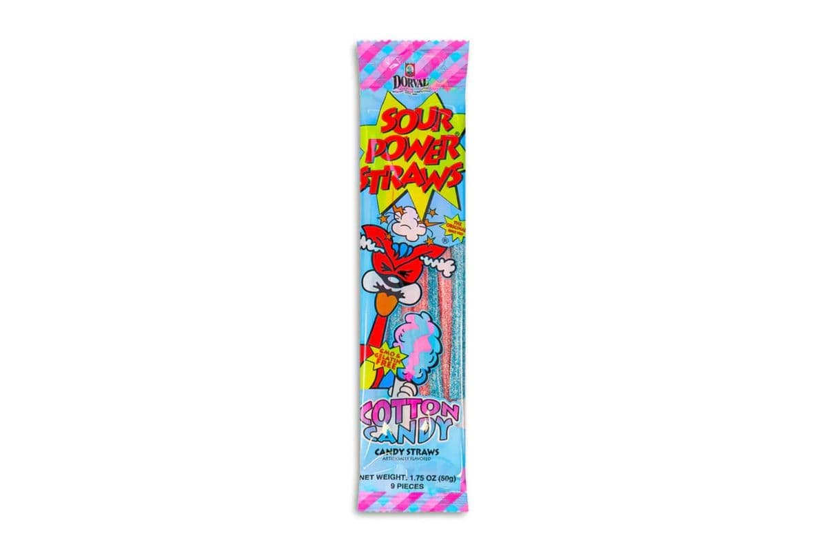 Sour Power Straws Cotton Candy (50 g)