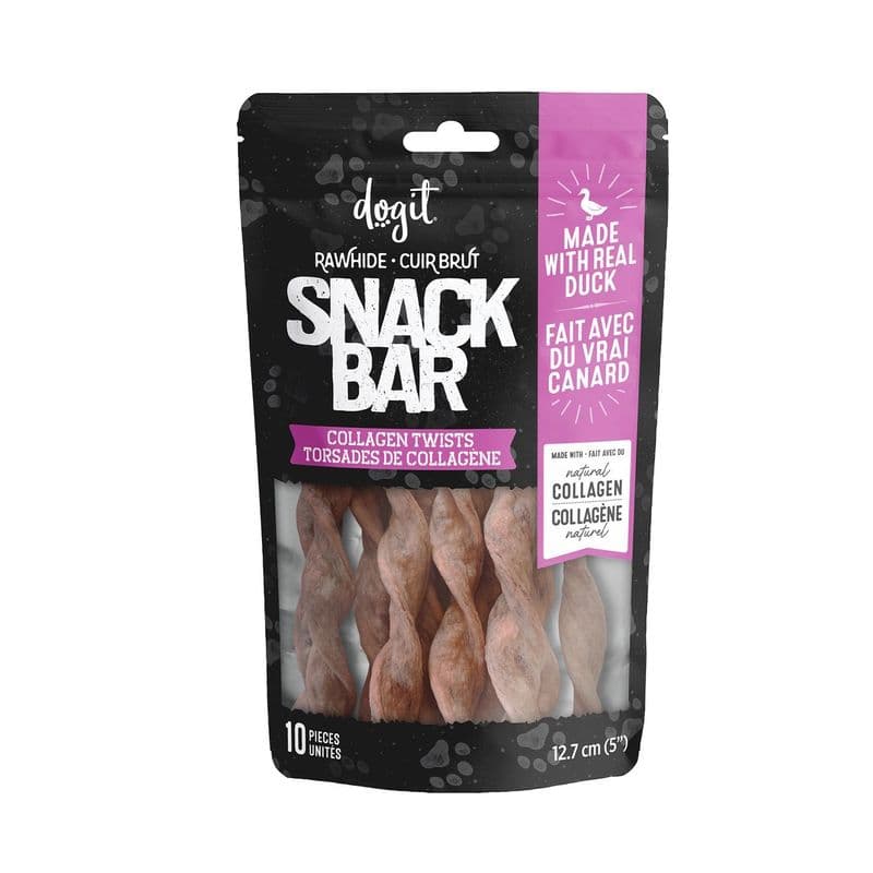 Dogit SnackBar Duck Collagen Twists - 10 pieces - 5 in (1)