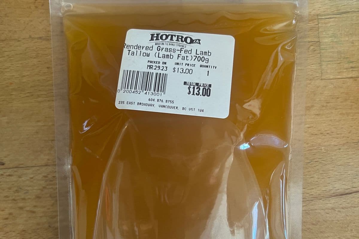 Rendered Grass-Fed Lamb Tallow (Lamb Fat) (700 g)