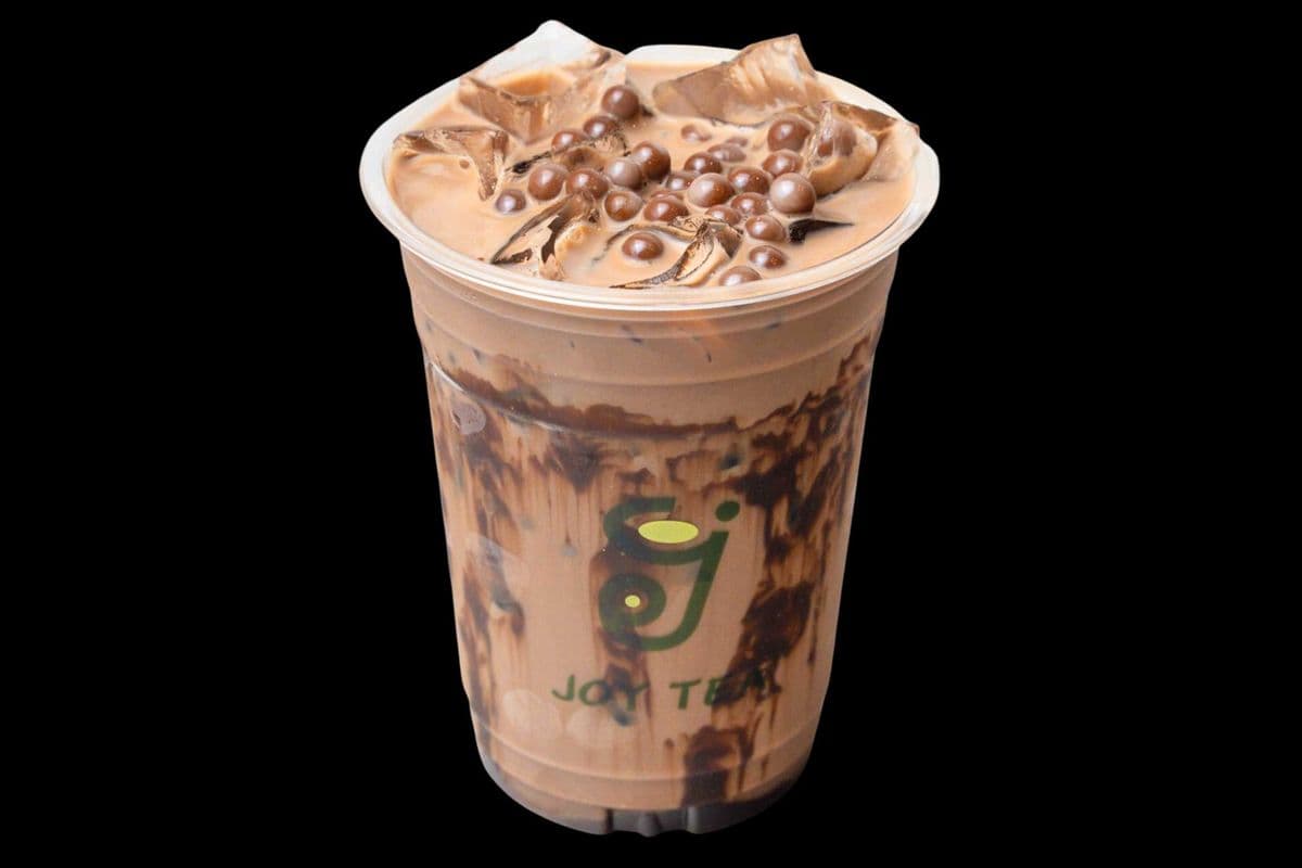 Cocoa Coconut Milk with Chocolate Popping Boba