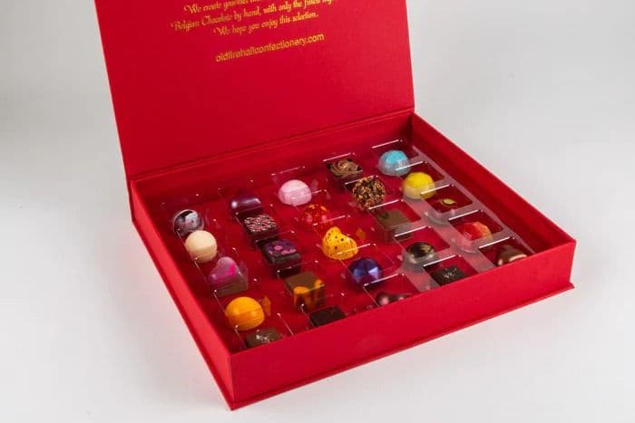 Red OFC Box of Twenty-Five Pieces Chocolate and Truffles