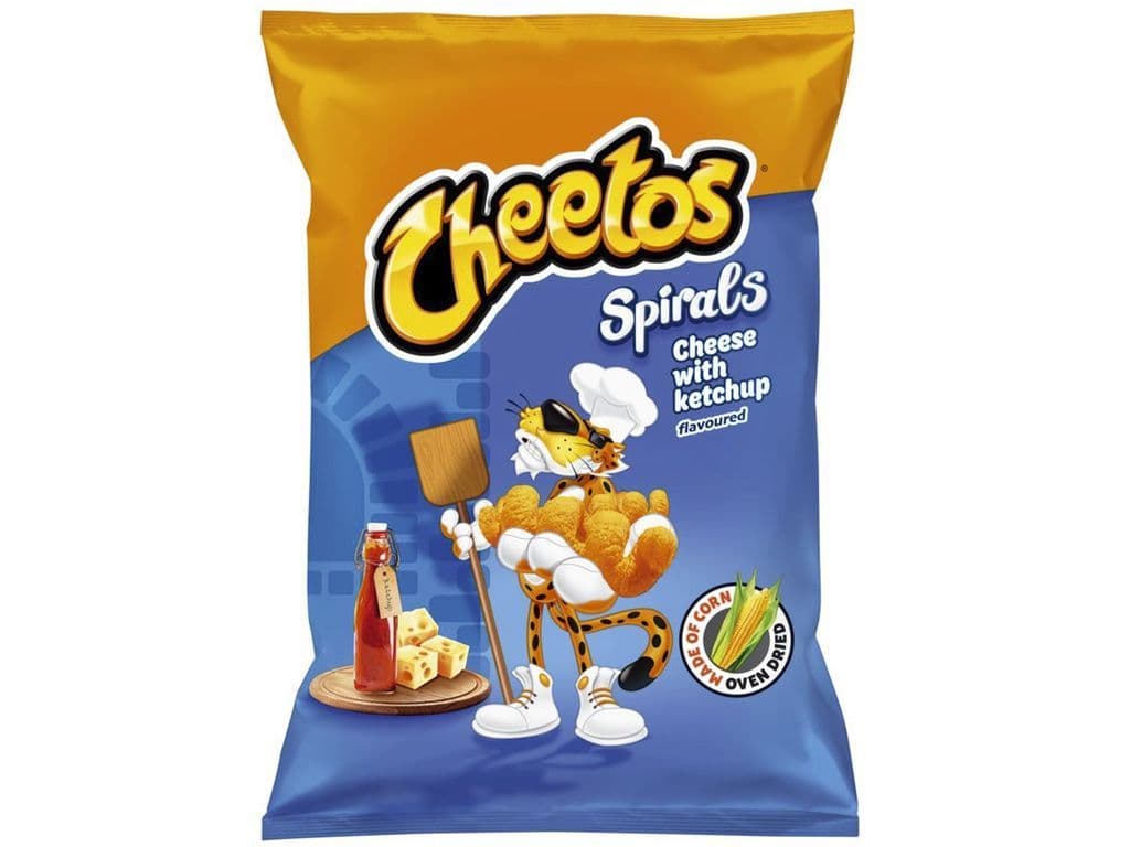 Cheetos Puffs Spirals Cheese and Ketchup Poland Large Chips 130g