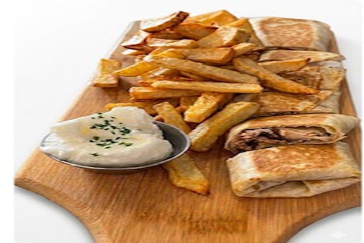 Saj Chicken Wrap with Fries