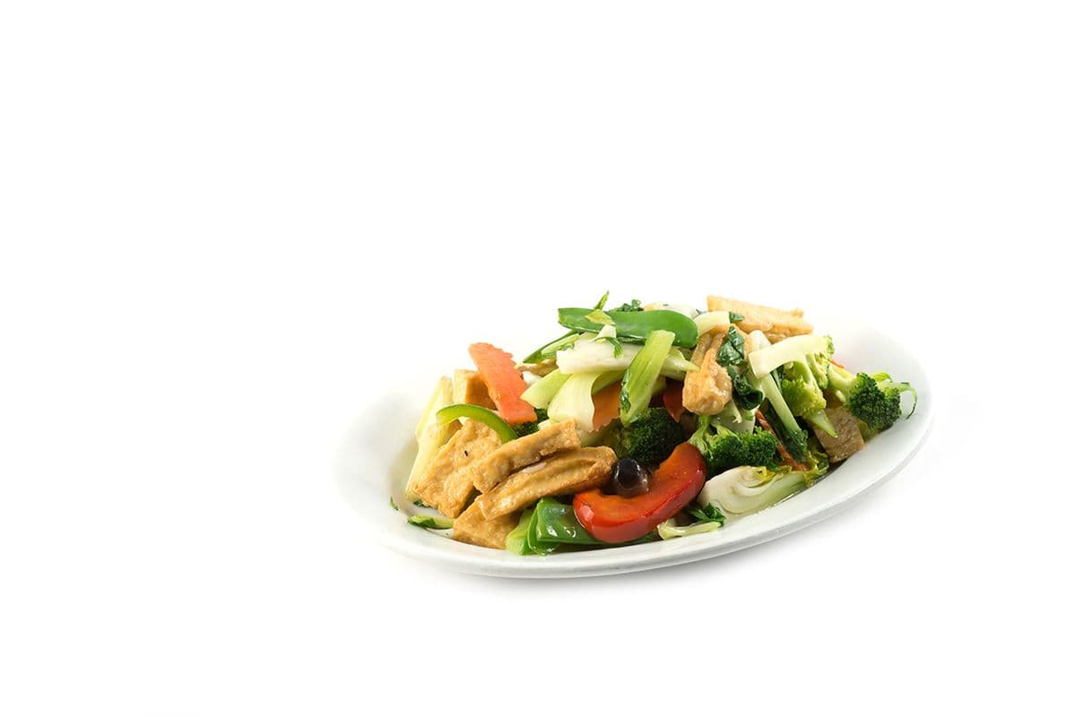 120. Tofu frit sauté aux légumes variés / Fried Tofu with Various Vegetables