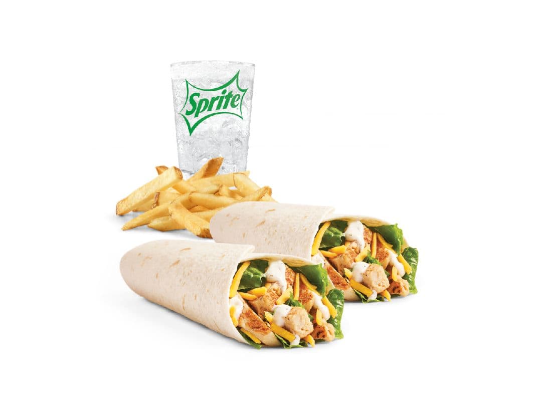 Duo wrap au poulet grillé / Grilled Chicken Wrap Duo Combo (Grand / Large)