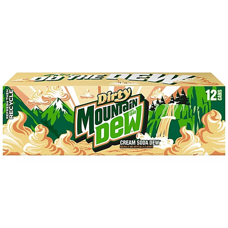Mountain Dew Dirty Cream Soda 12-Pack - USA (355ml)
