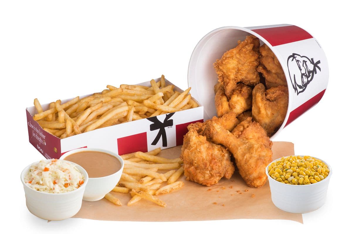 Original Chicken Bucket (14 pcs) and Four Large Sides