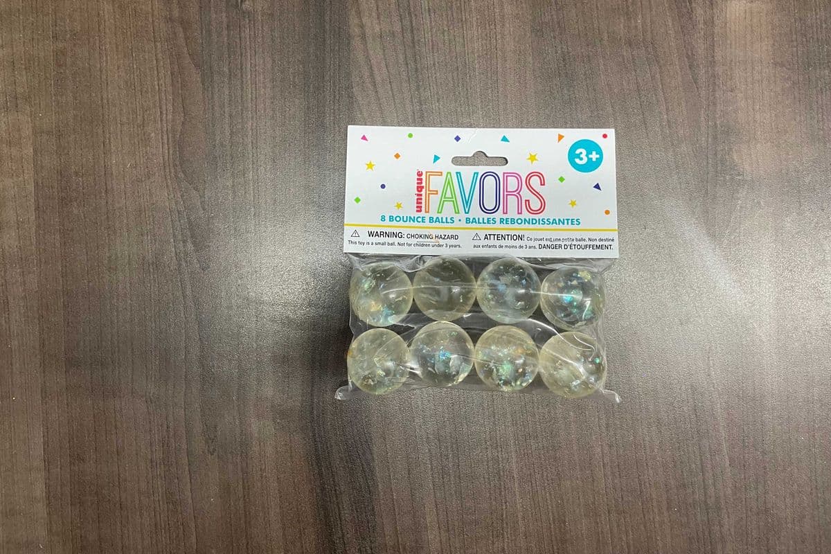 8 Iridescent Bouncy Balls