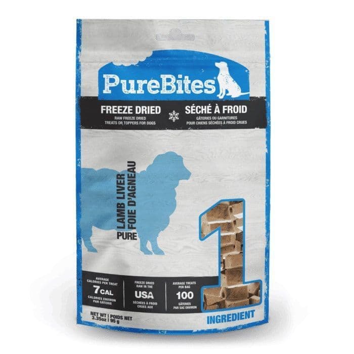 PureBites Freeze Dried Lamb Liver Dog Treats 95g