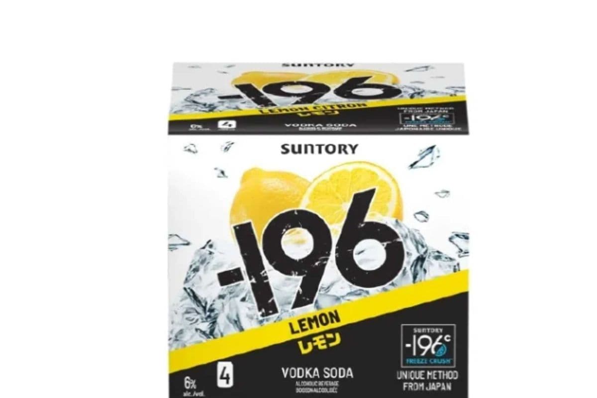 Suntory -196 Lemon Citron Vodka Soda 4 Pack (1 x 355mL)
