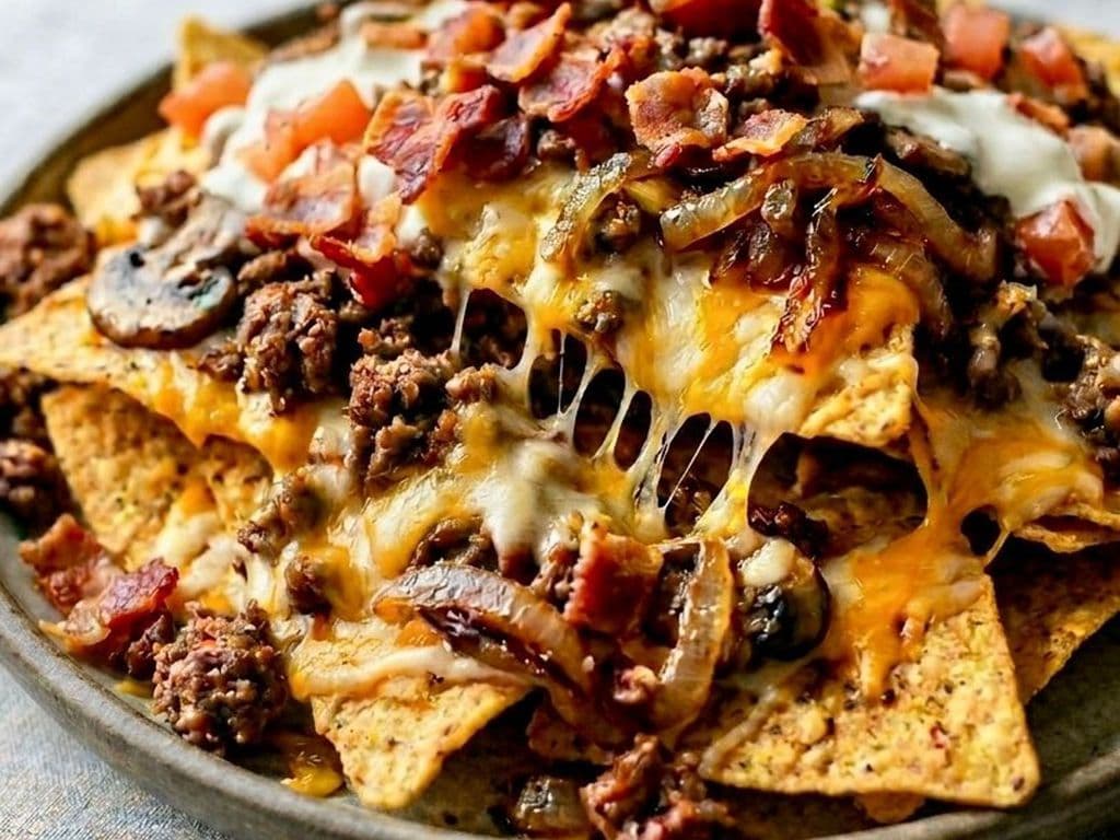 BACON CHEESEBURGER NACHOS