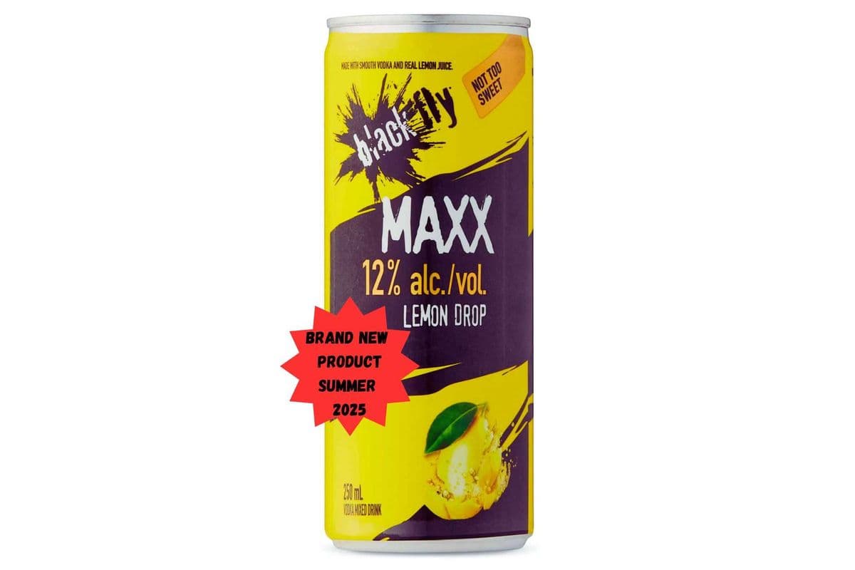 BLACK FLY MAXX 12% LEMON DROP SINGLE***BRAND NEW PRODUCT*** (1 x 250ML CAN)