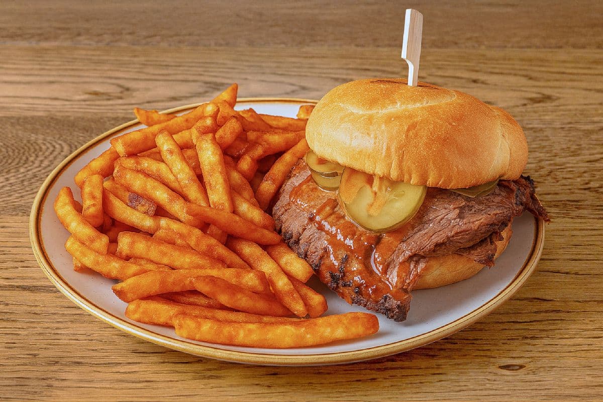 Sliced Brisket Sandwich