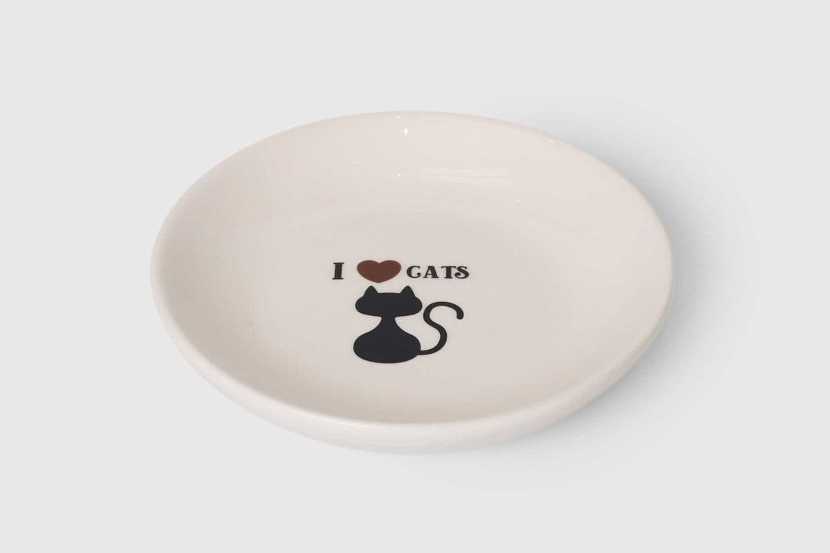 Ceramic Cat Plate – I ❤ Cats