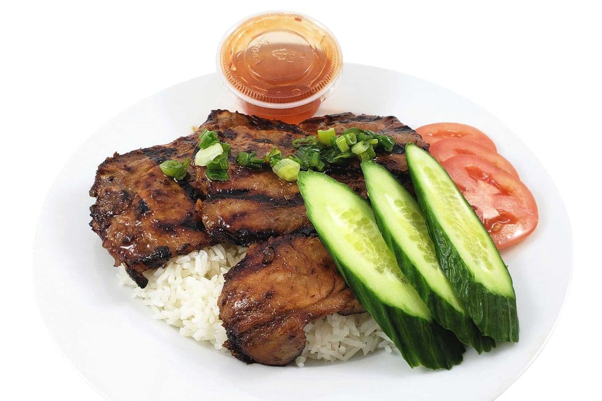 Grilled Pork Chop with Rice