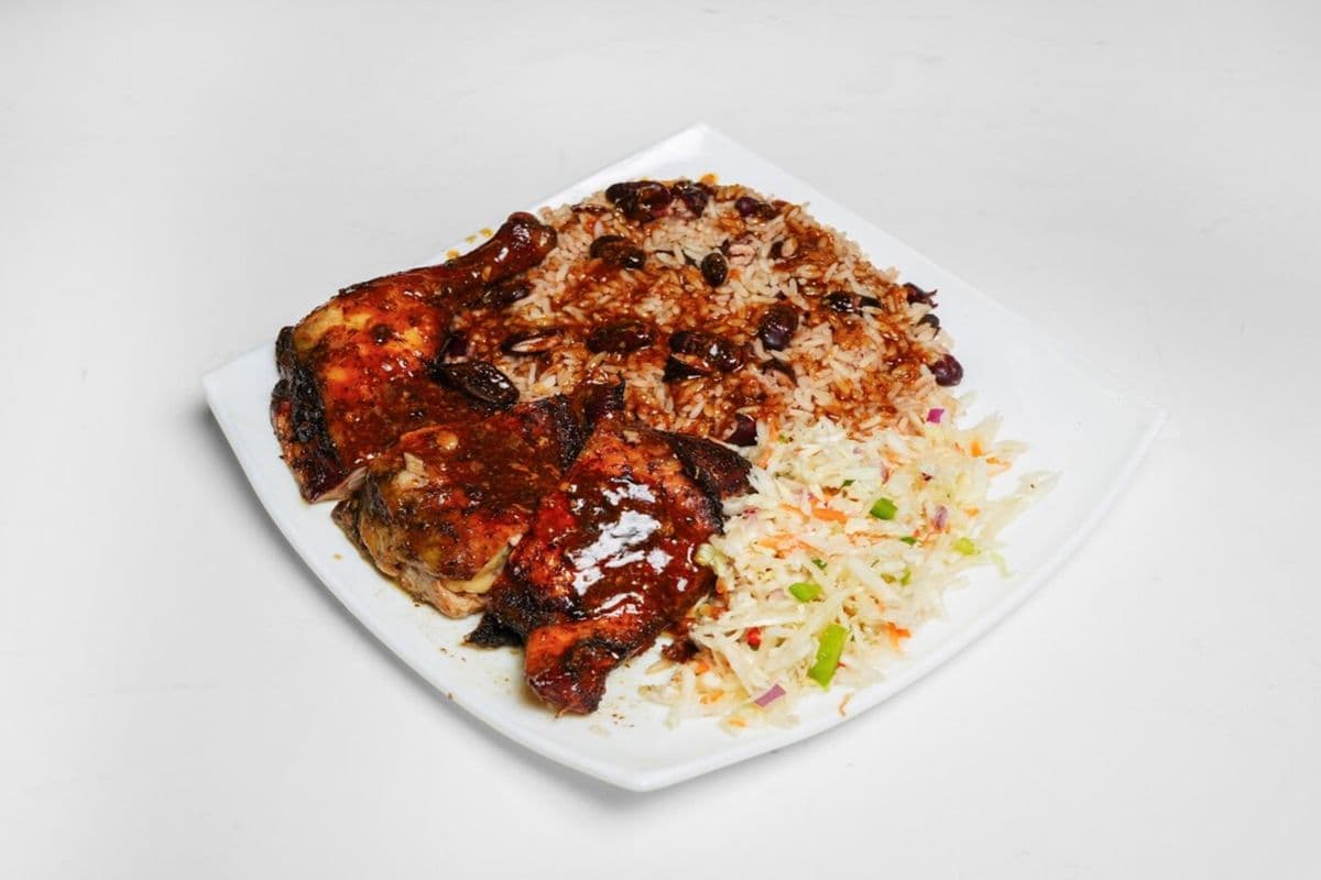 BBQ Chicken Rice and Peas