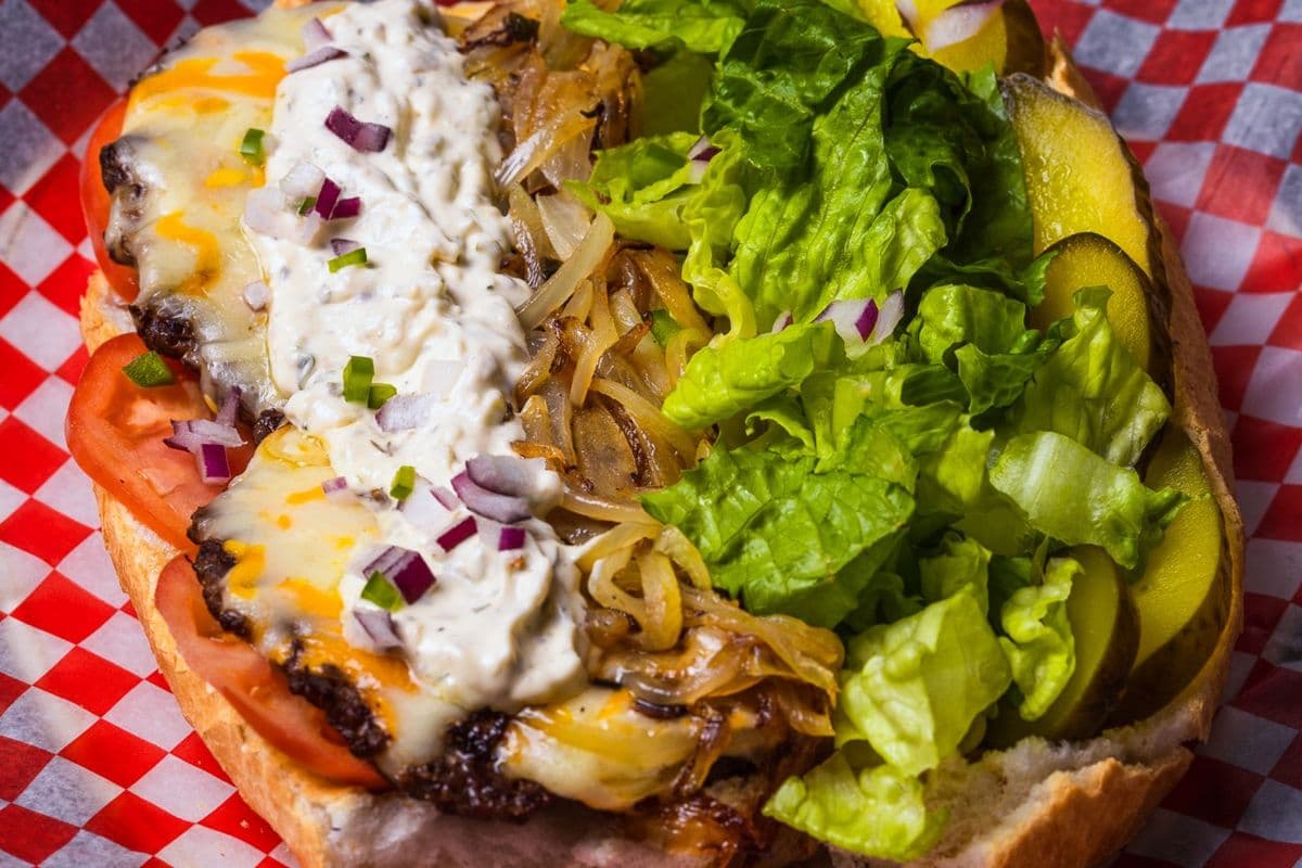 Smashed Onion Beef Sandwich