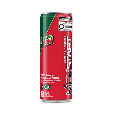 Mountain Dew Kickstart Fruit Punch Sleek355ml
