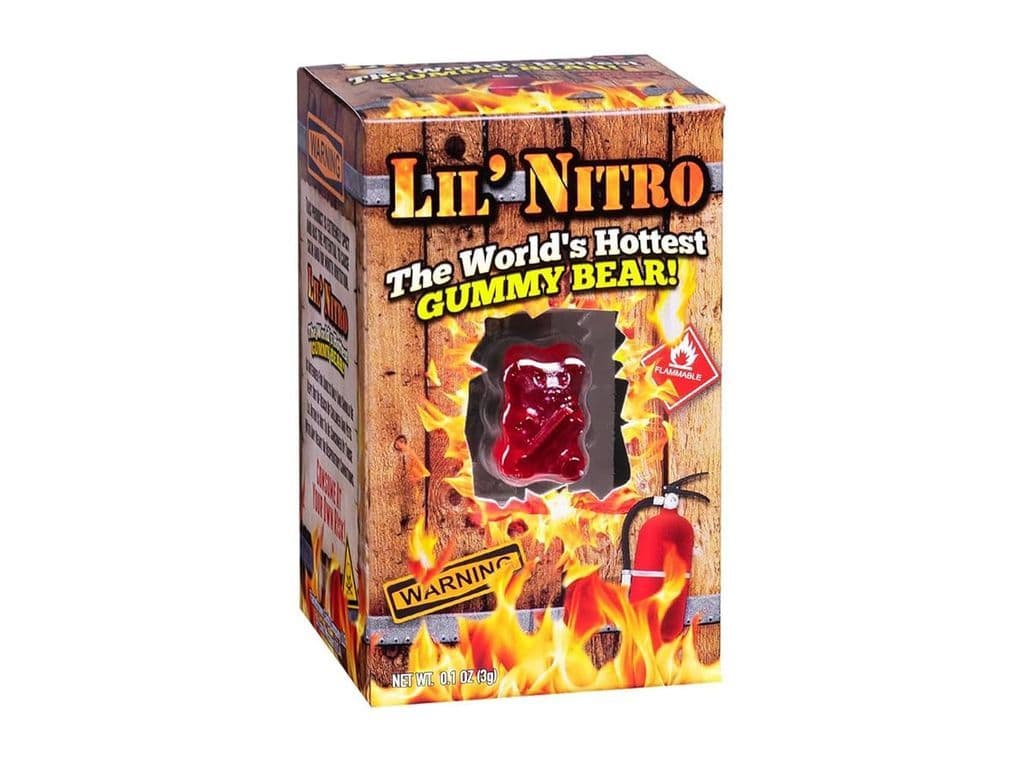 Lil Nitro Worlds Hottest Gummy Bear 3g Fiery Spicy Candy Piece 