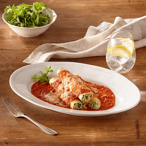 CANNELLONIS AU FROMAGE ET AUX ÉPINARDS / CHEESE AND SPINACH CANNELLONI AU GRATIN