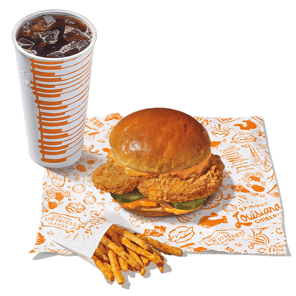 Spicy Flounder Sandwich Combo