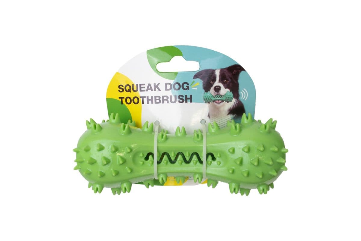 Pampered Pal Dog Toy Dental Squeaker Bone