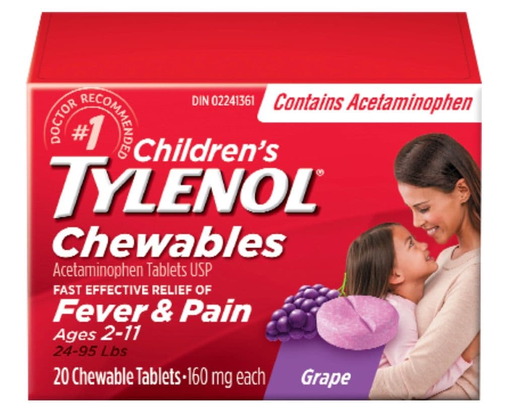 Tylenol Children's Chewable Fever and Pain (20 Chewable Tablets)