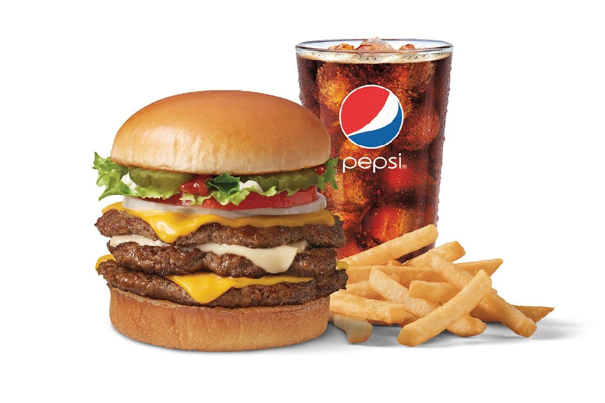 Two-Cheese Deluxe Signature Stackburger Triple Combo