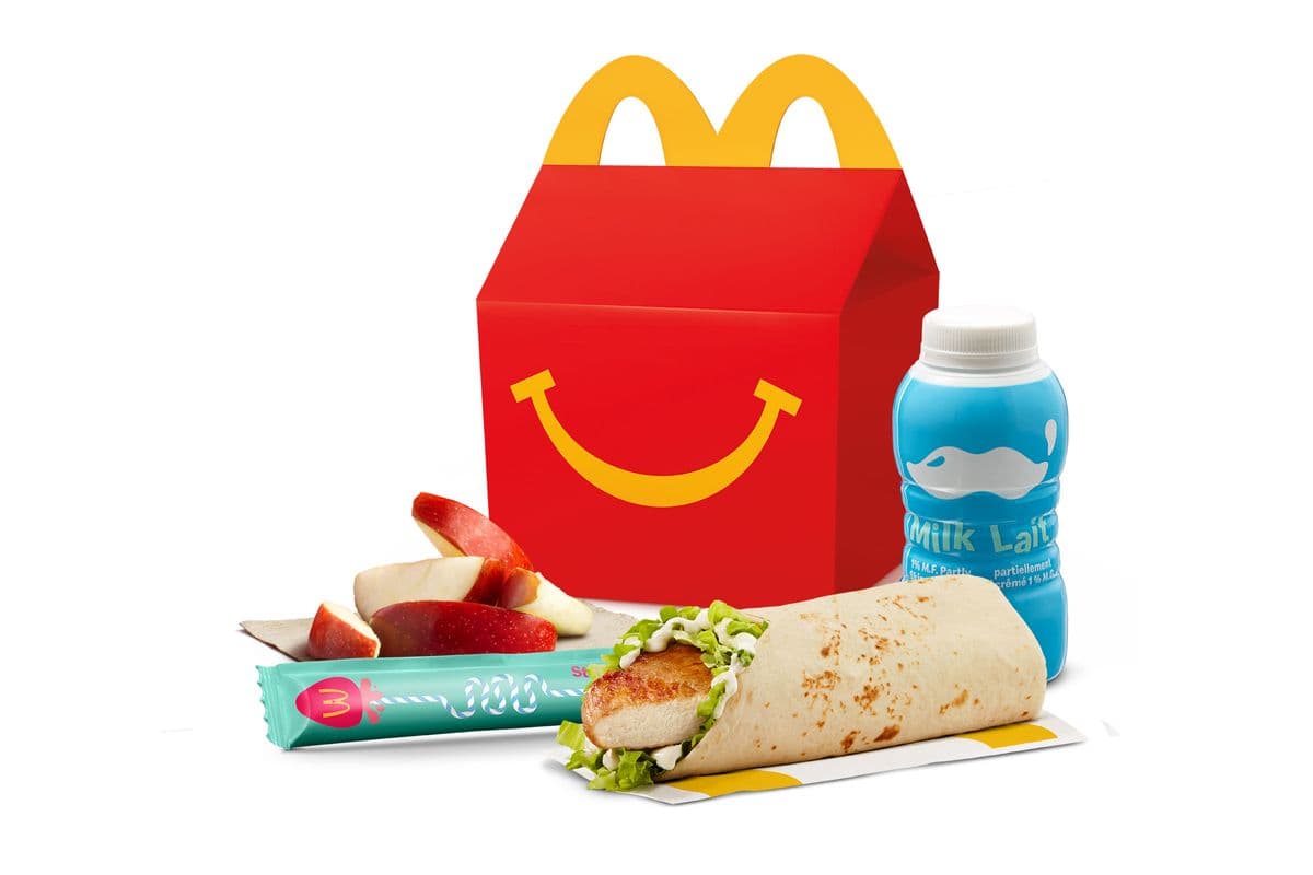 Happy Meal Grilled Chicken Snack Wrap with Apple Slices [280-390 Cals]