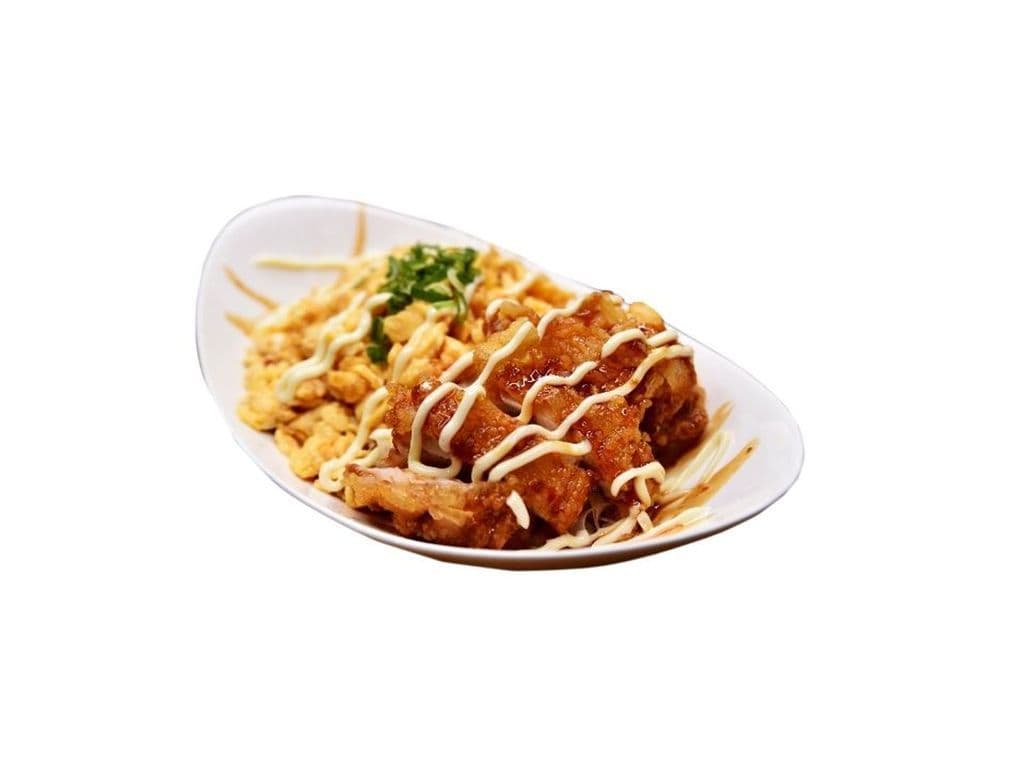 Soy Fried Chicken Over Rice
