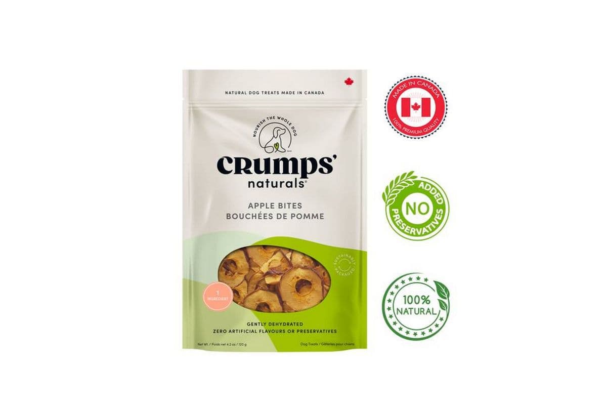 Crumps' Natural - Dehydrated Apple Bite Dog Treats - 120 Grams